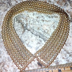 Faux pearl and bead collar